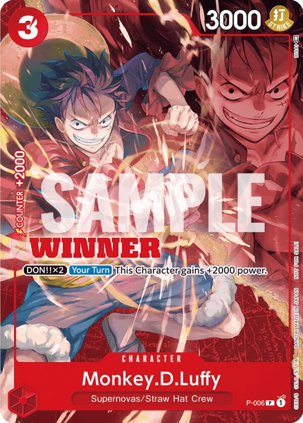Monkey.D.Luffy - P-006 (Winner Pack Vol. 1) card artwork