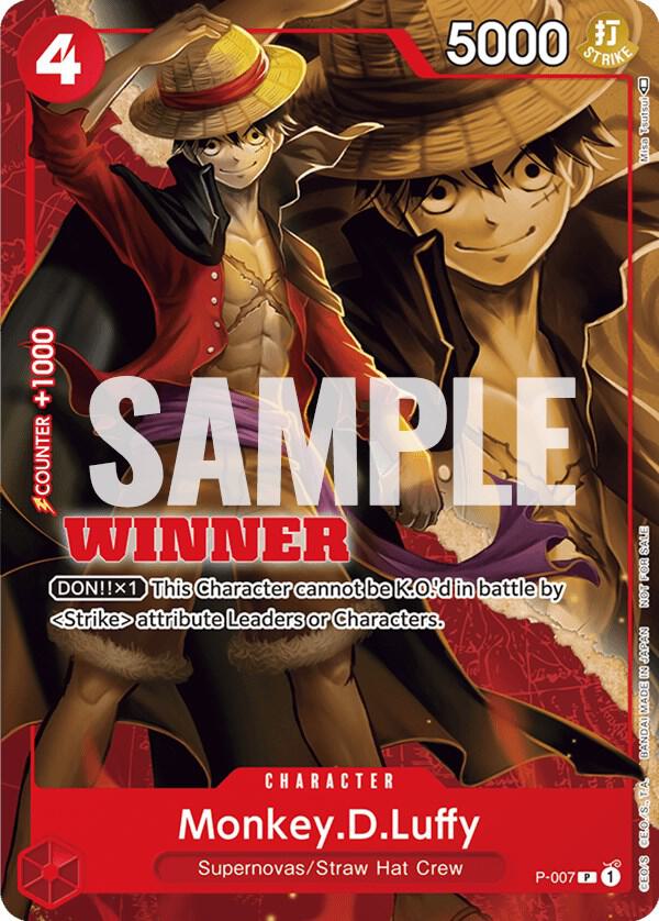 Monkey.D.Luffy - P-007 (Winner Pack Vol. 1) card artwork
