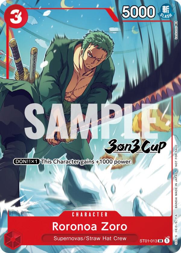 Roronoa Zoro (3-on-3 Cup) [Participant] card artwork