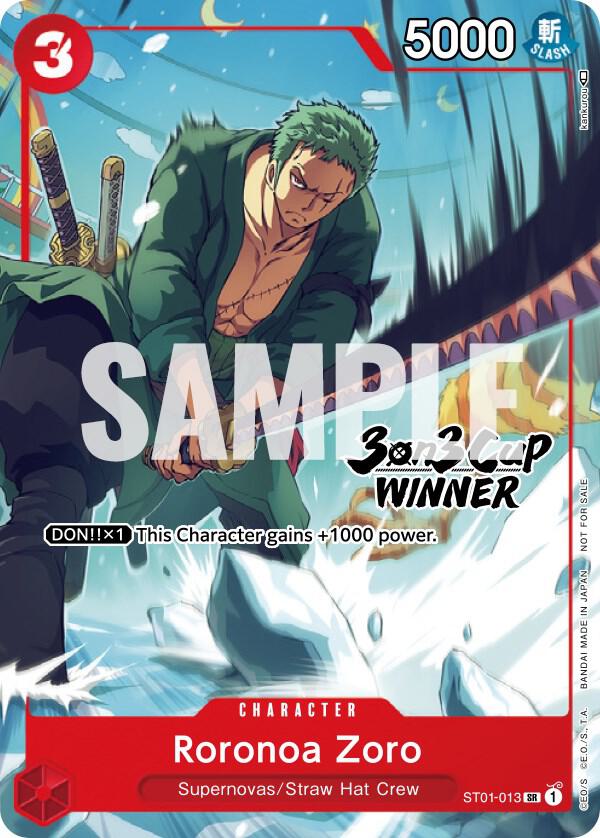 Roronoa Zoro (3-on-3 Cup) [Winner] card artwork