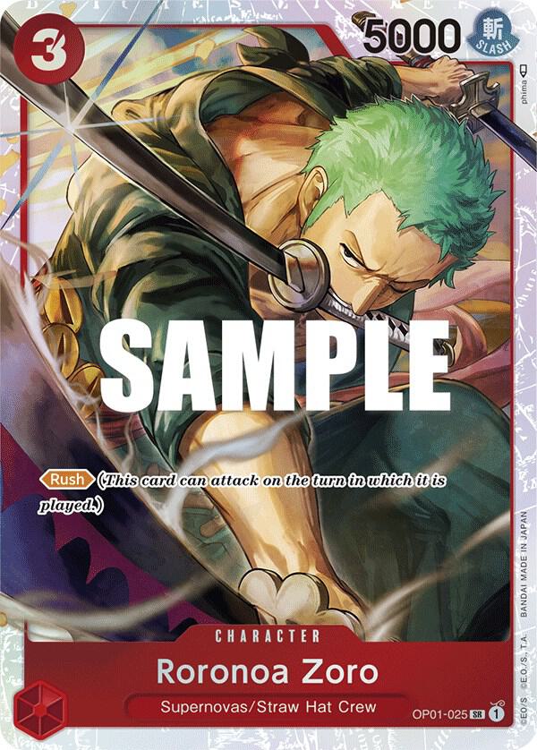 Roronoa Zoro - OP01-025 (Ultra Deck: The Three Captains) card artwork