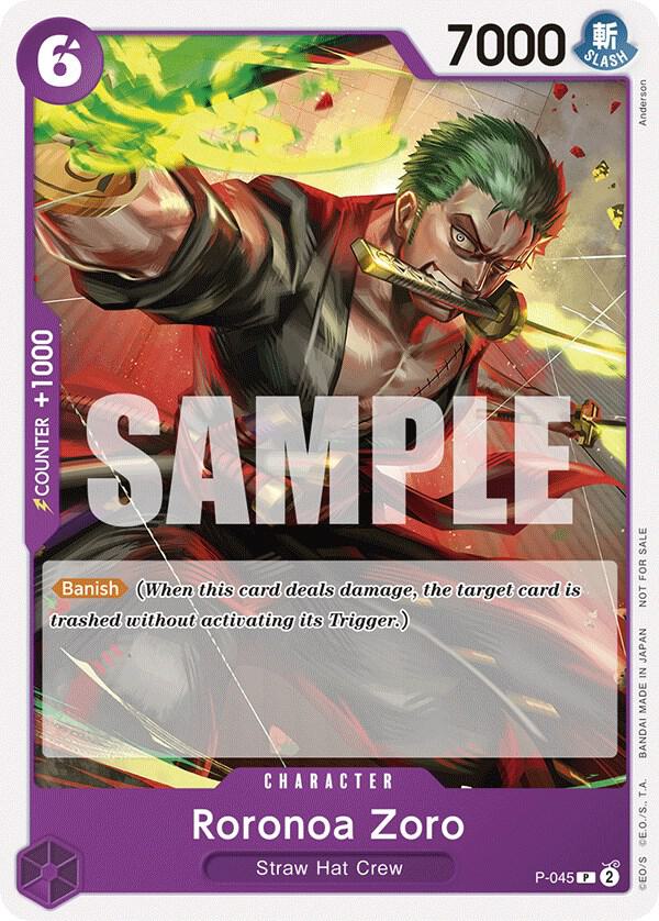 Roronoa Zoro (OP-06 Pre-Release Tournament) [Participant] card artwork