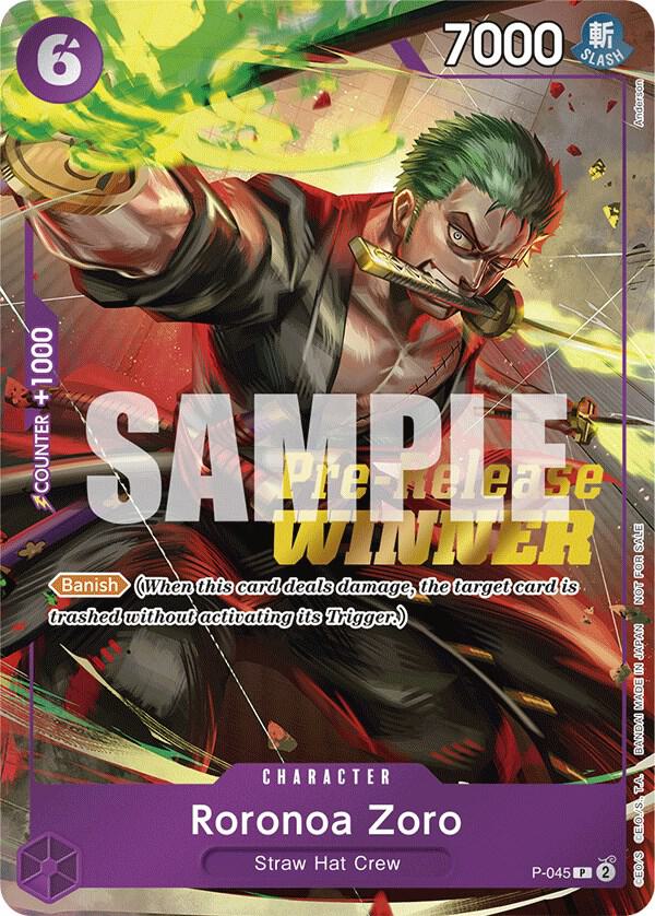 Roronoa Zoro (OP-06 Pre-Release Tournament) [Winner] card artwork