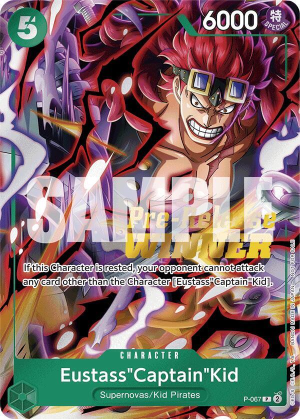 Eustass"Captain"Kid (OP-07 Pre-Release Tournament) [Winner] card artwork