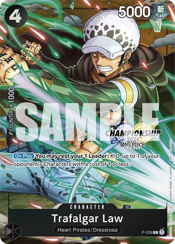 Trafalgar Law - P-038 (CS 2024 Event Pack Finalist) card artwork