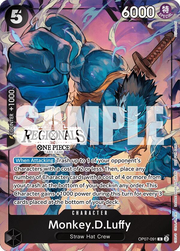 Monkey.D.Luffy (091) (Offline Regional 2024 Vol. 3) card artwork