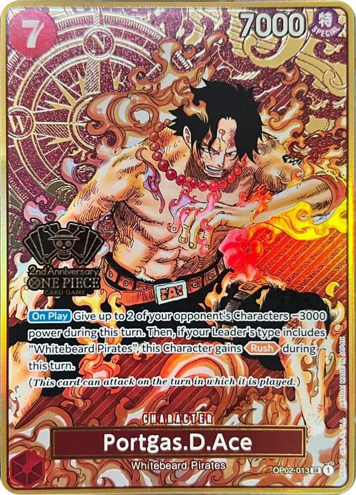 Portgas.D.Ace (One Piece Japanese Version 2nd Anniversary Set) card artwork