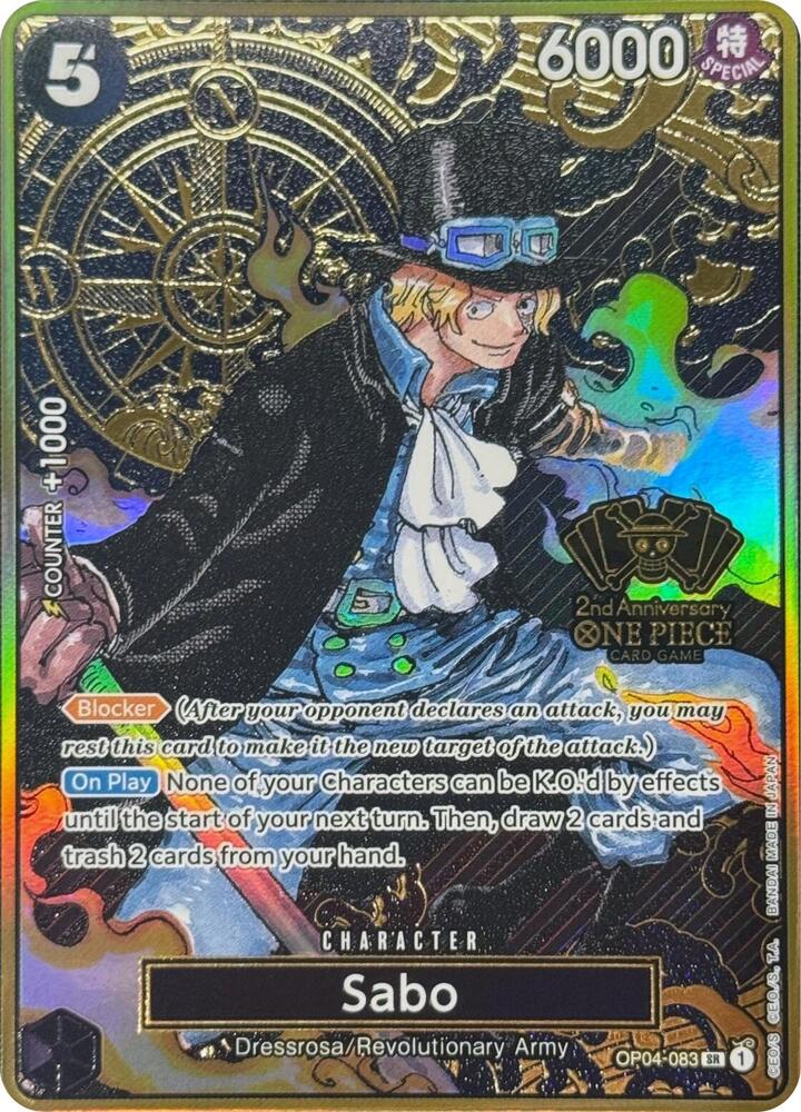Sabo (One Piece Japanese Version 2nd Anniversary Set) card artwork