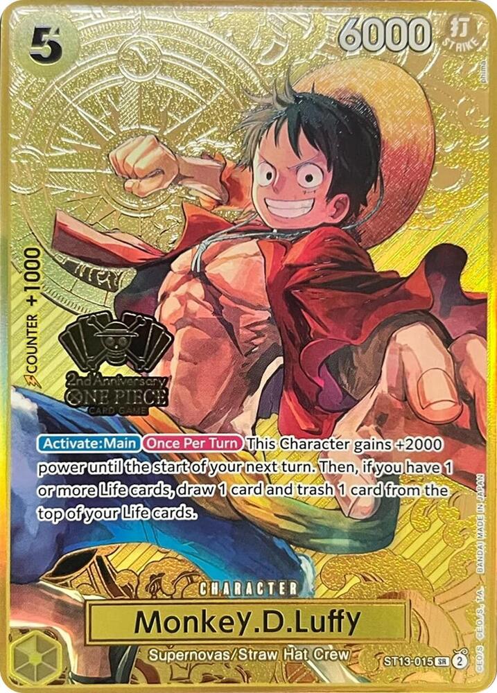 Monkey.D.Luffy (One Piece Japanese Version 2nd Anniversary Set) card artwork