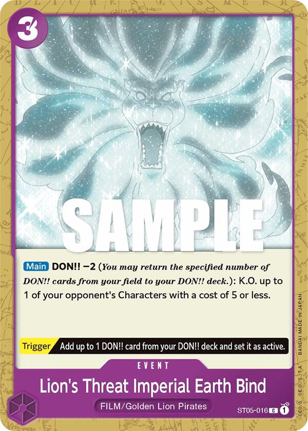 Lion's Threat Imperial Earth Bind card artwork
