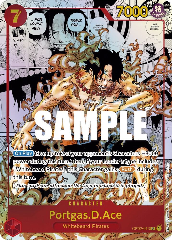 Portgas.D.Ace (Parallel) (Manga) (Alternate Art) card artwork