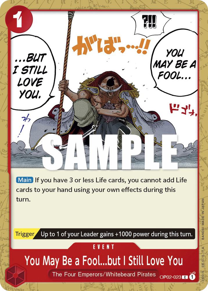 You May Be a Fool...but I Still Love You card artwork