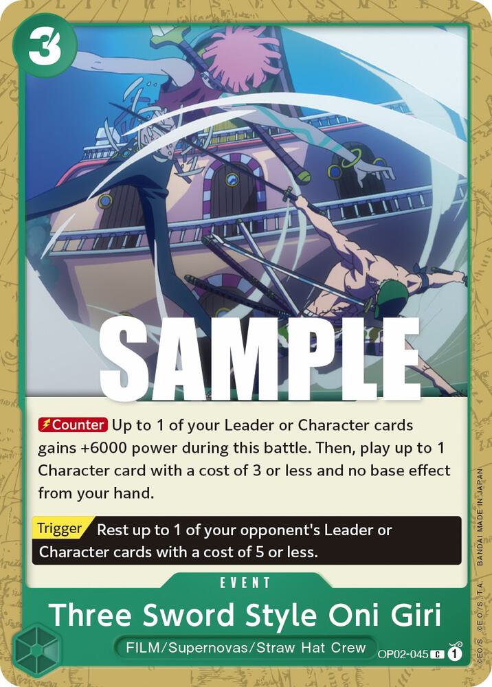 Three Sword Style Oni Giri card artwork
