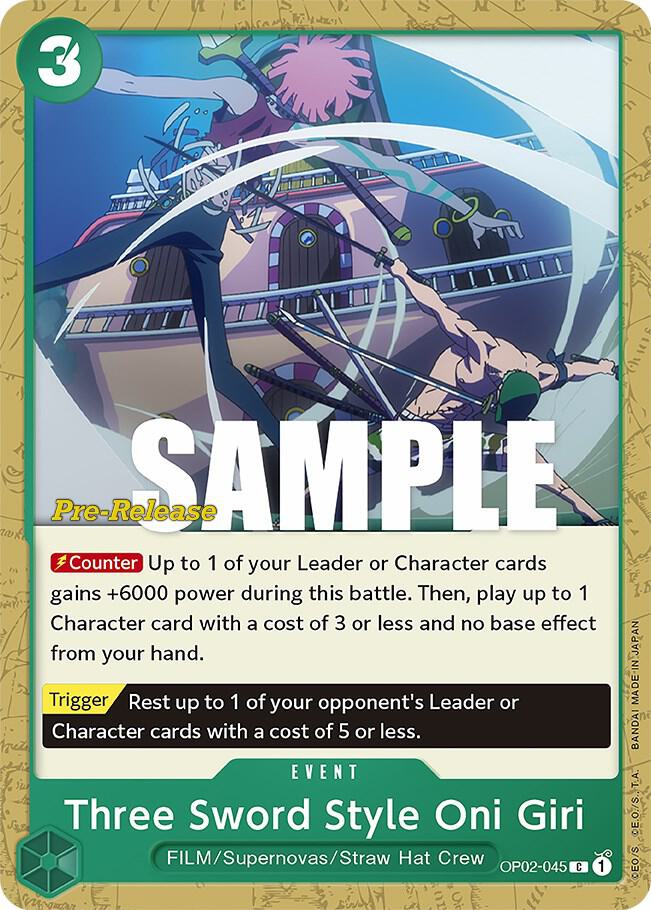 Three Sword Style Oni Giri card artwork