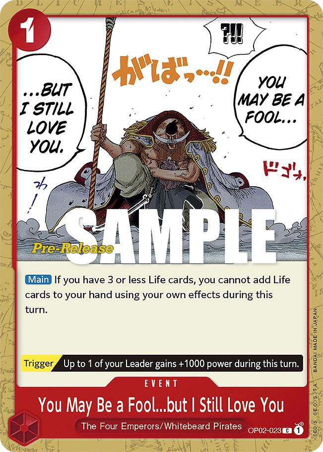 You May Be a Fool...but I Still Love You card artwork