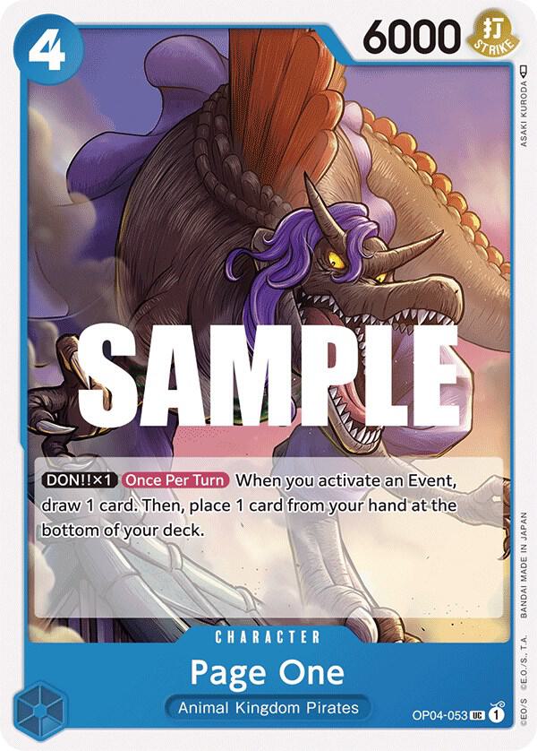Page One card artwork