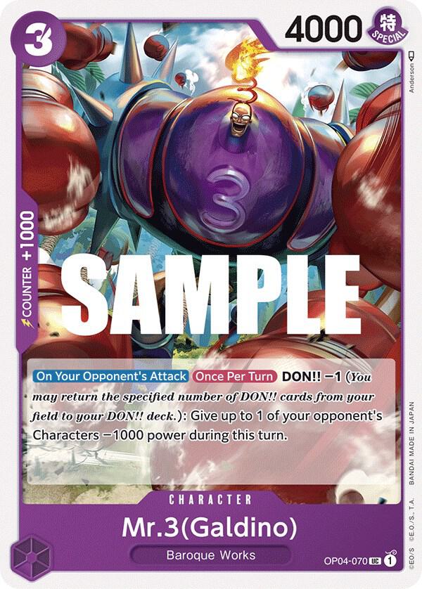 Mr.3 (Galdino) card artwork