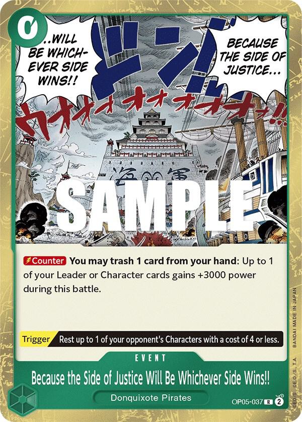 Because the Side of Justice Will Be Whichever Side Wins!! card artwork