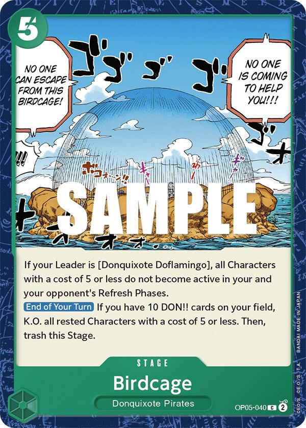 Birdcage card artwork