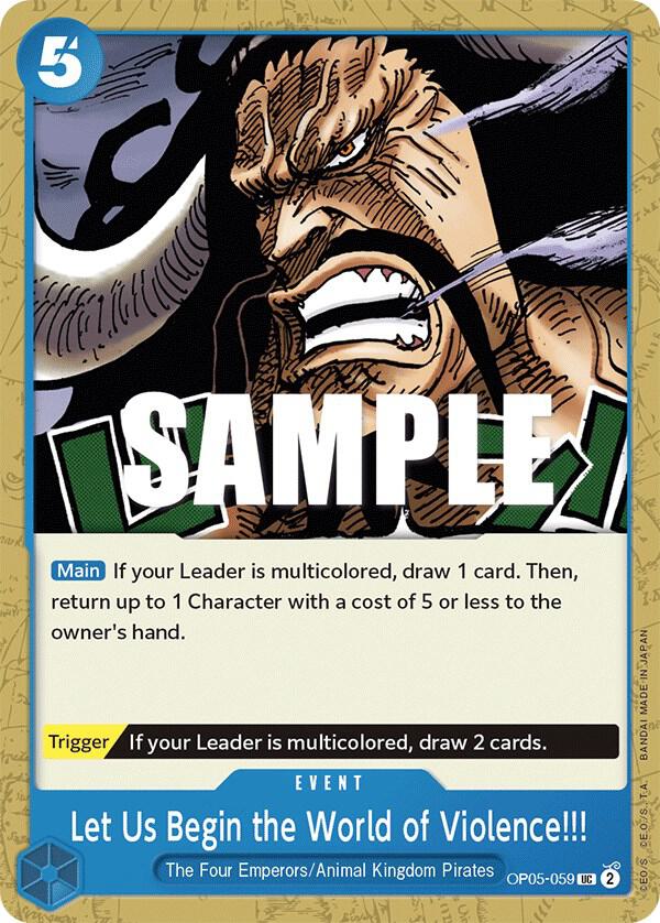 Let Us Begin the World of Violence!! card artwork