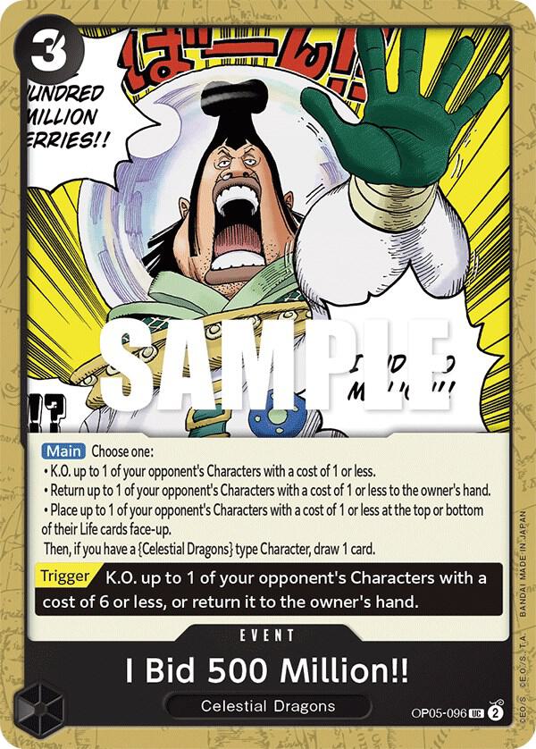 I Bid 500 Million!! card artwork