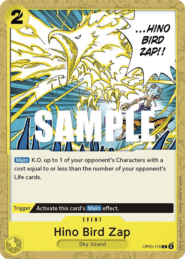 Hino Bird Zap card artwork