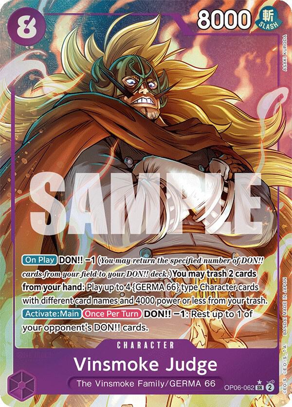 Vinsmoke Judge (Alternate Art) card artwork