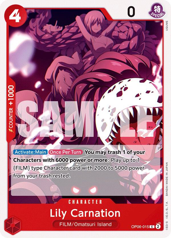 Lily Carnation card artwork