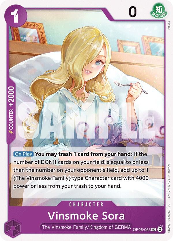 Vinsmoke Sora card artwork