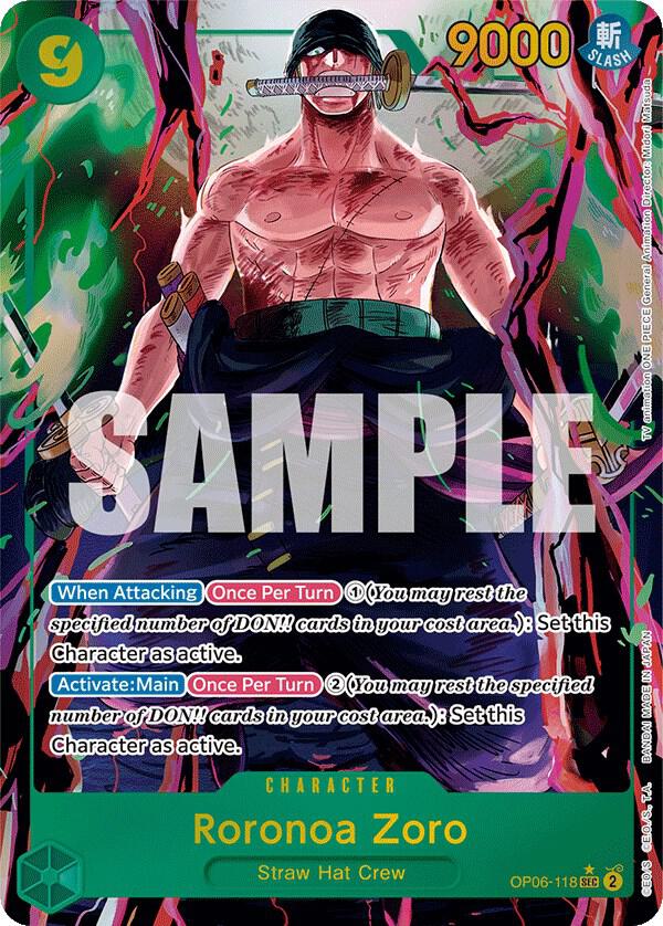 Roronoa Zoro (Alternate Art) card artwork