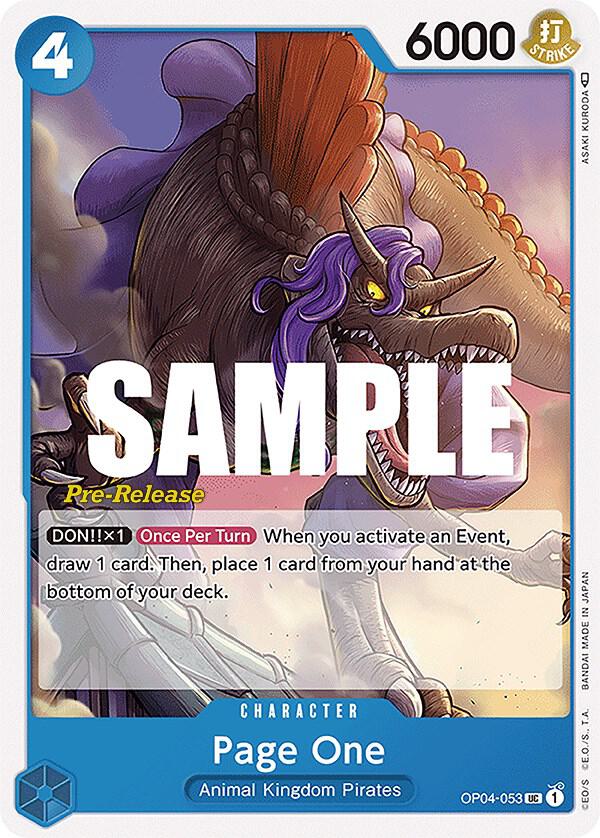 Page One card artwork