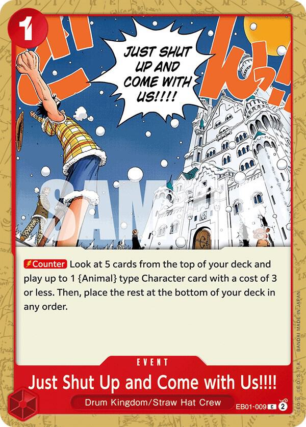 Just Shut Up and Come with Us!!!! card artwork