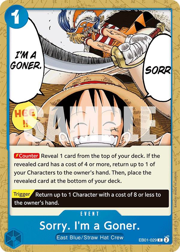 Sorry. I'm a Goner. card artwork