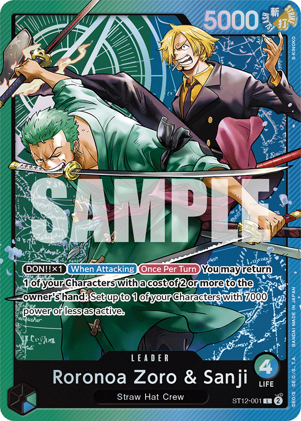 Roronoa Zoro & Sanji card artwork
