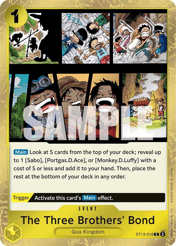 The Three Brothers' Bond card artwork