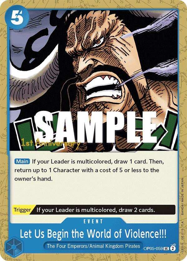 Let Us Begin the World of Violence!! card artwork