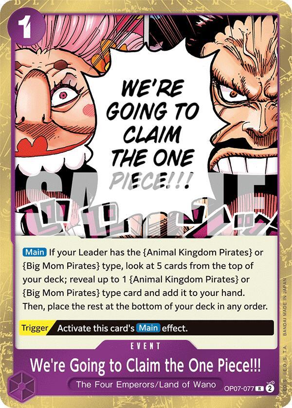 We're Going to Claim the One Piece!!! card artwork