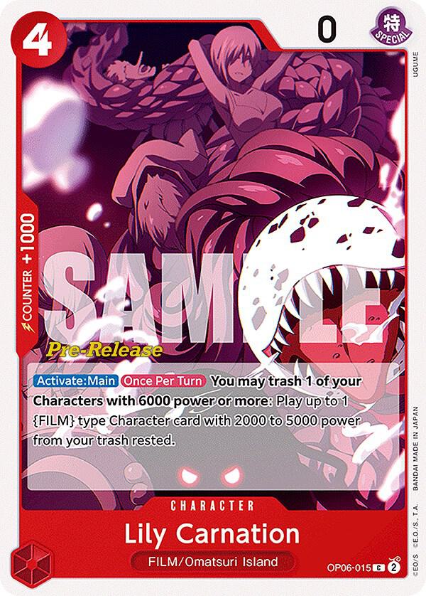 Lily Carnation card artwork