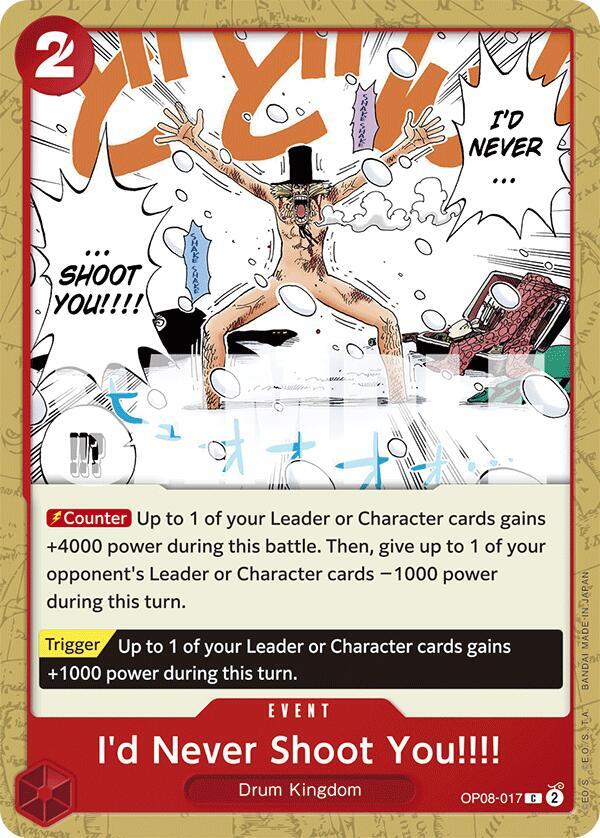I'd Never Shoot You!!!! card artwork