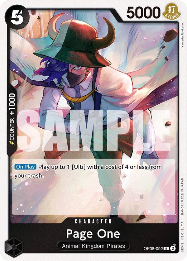 Page One card artwork