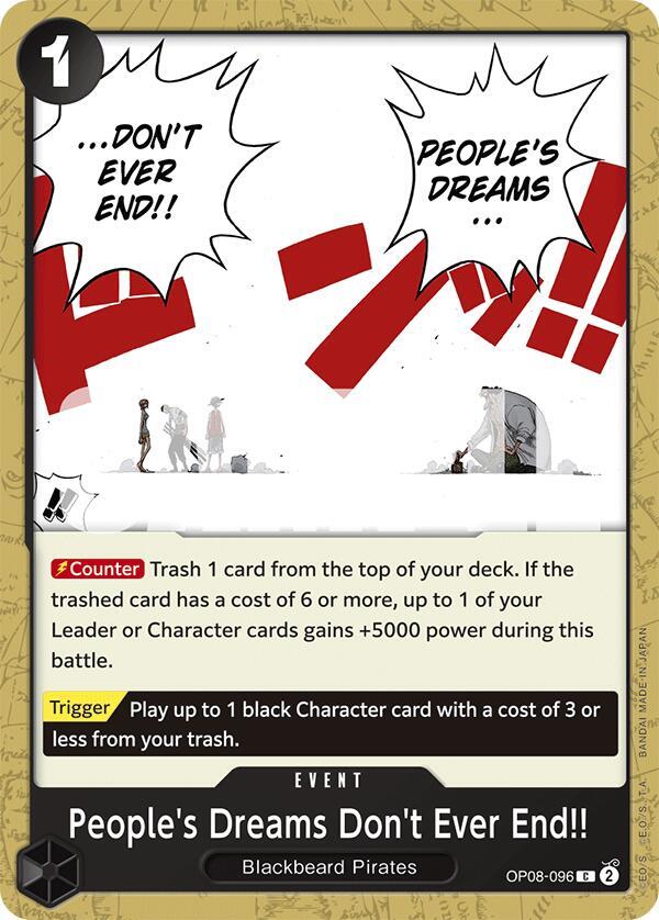 People's Dreams Don't Ever End!! card artwork