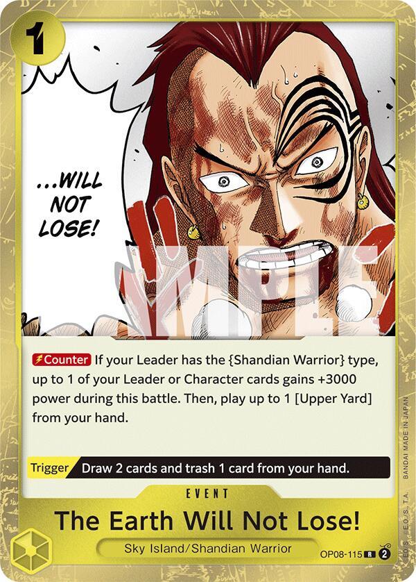 The Earth Will Not Lose! card artwork