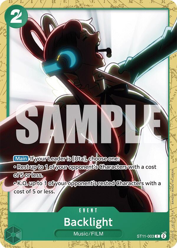 Backlight card artwork