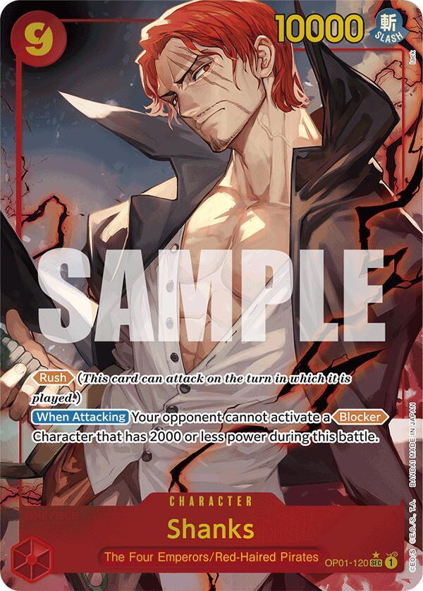 Shanks (OP01-120) (Alternate Art) card artwork