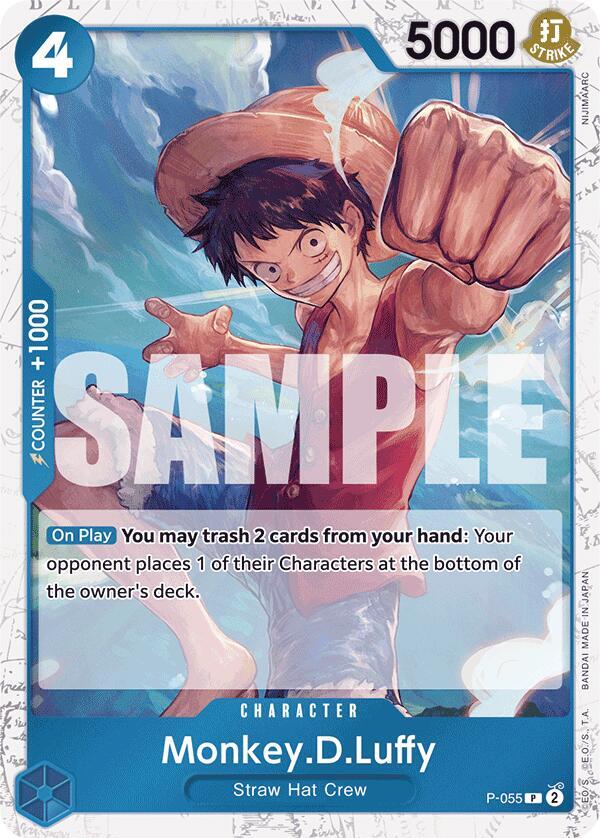 Monkey.D.Luffy (P-055) (Jolly Roger Foil) card artwork