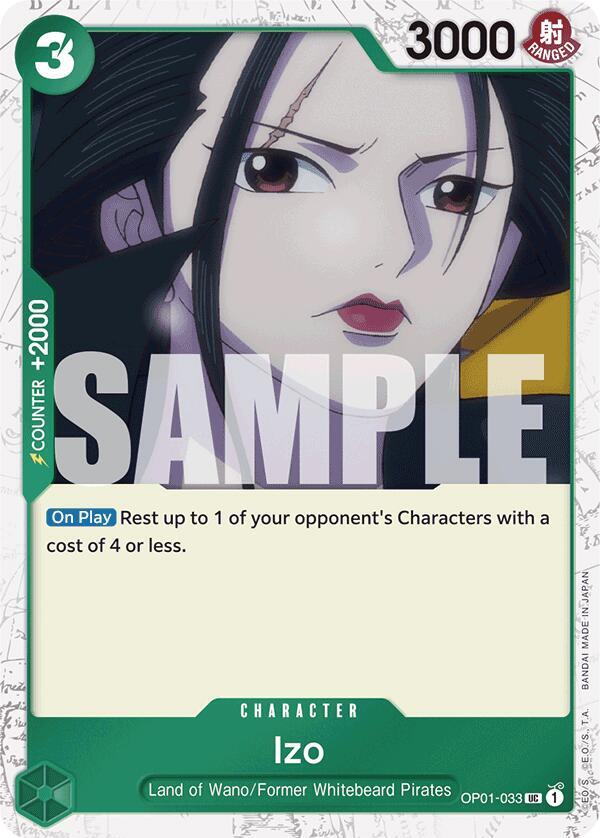 Izo (OP01-033) (Jolly Roger Foil) card artwork