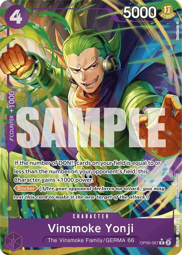 Vinsmoke Yonji (OP06-067) (Alternate Art) card artwork