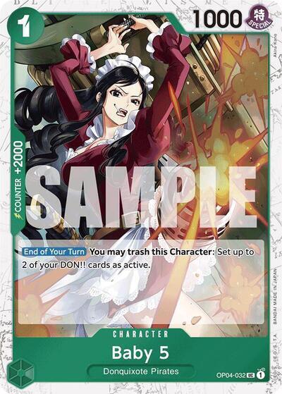 Baby 5 (OP04-032) (Jolly Roger Foil) card artwork