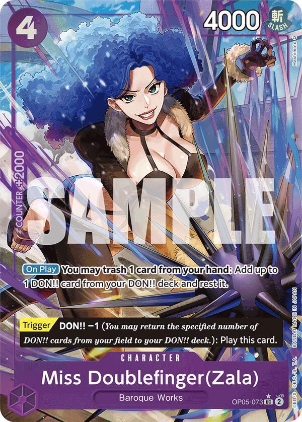 Miss Doublefinger(Zala) (Full Art) card artwork