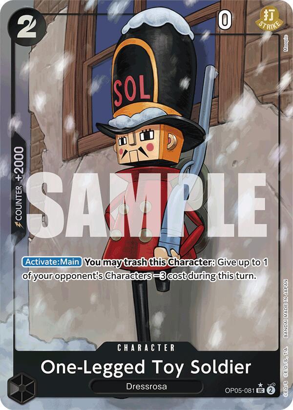 One-Legged Toy Soldier (Full Art) card artwork